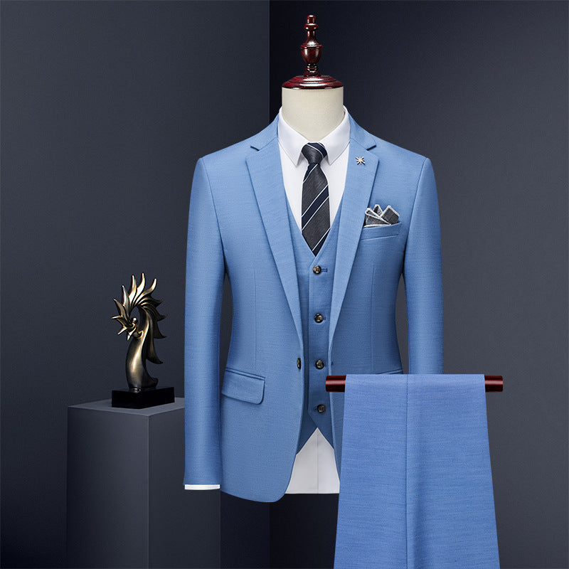 Premium Slim-Fit Three-Piece Formal Suit