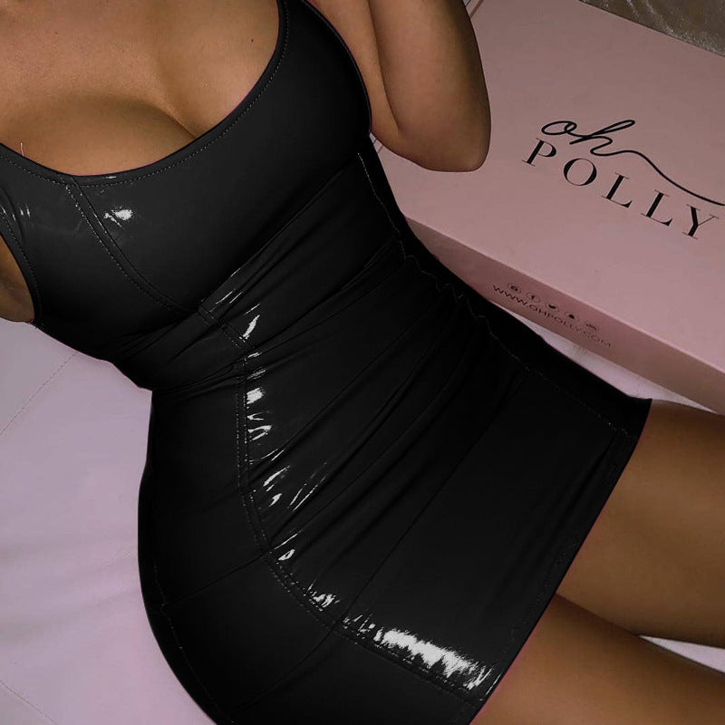 PU Slip Mini Dress
