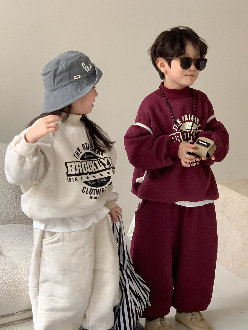 Kids' Turtleneck Fleece Two-Piece Set