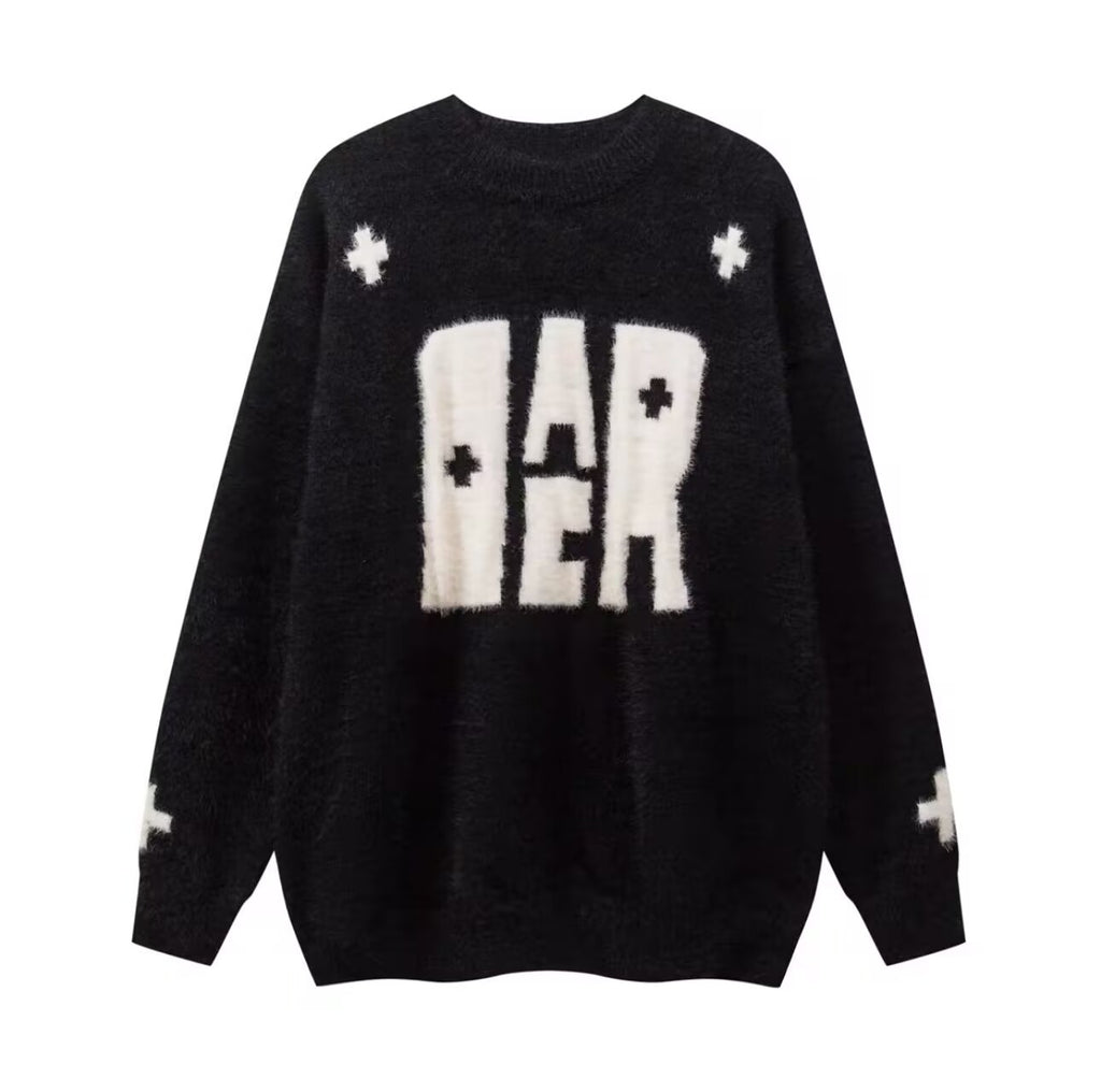 American Retro Letter Sweater