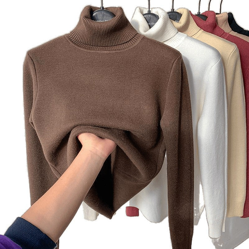 Plush-Lined Turtleneck Sweater.