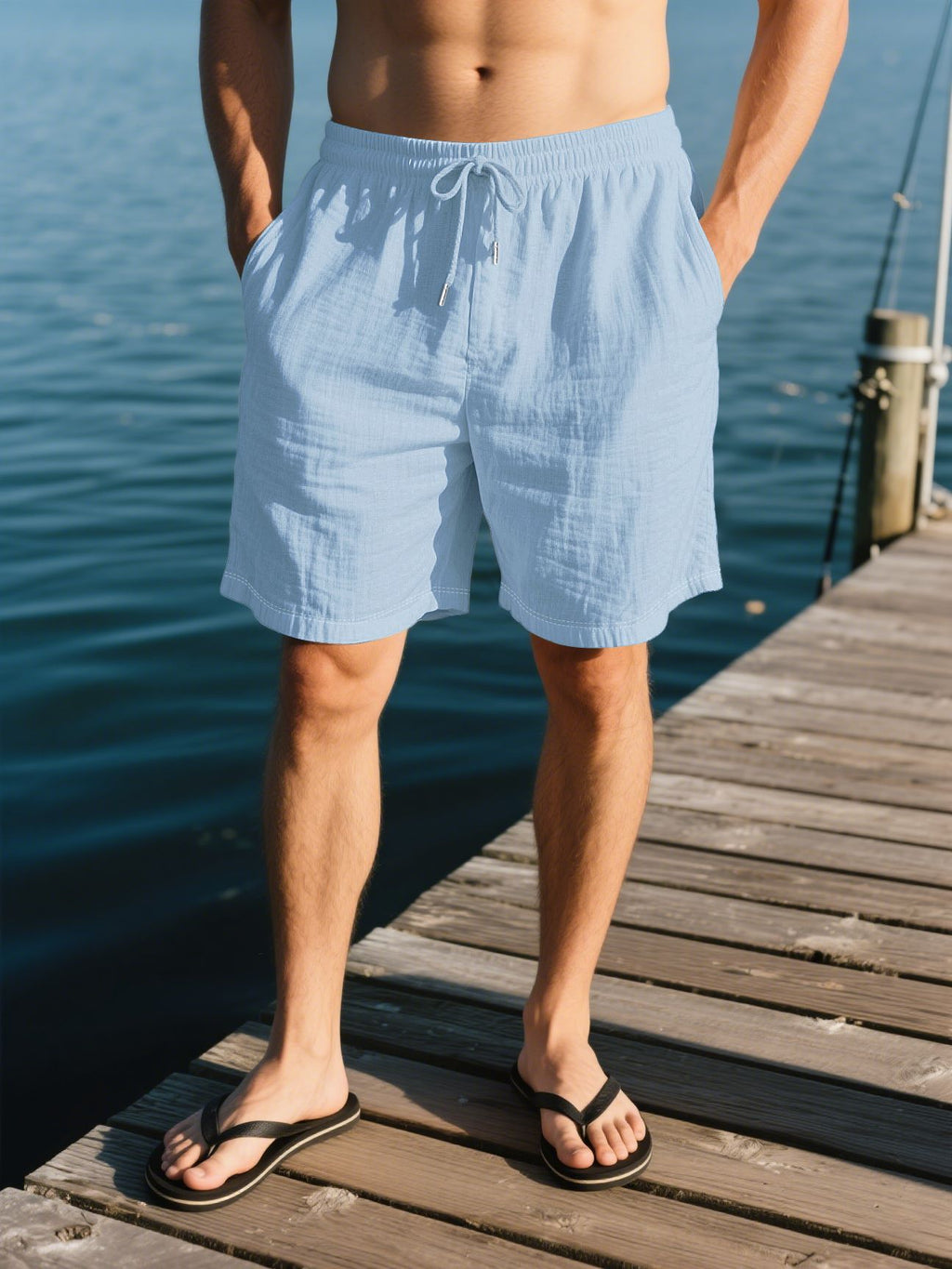 Linen-Blend Summer Leisure Shorts