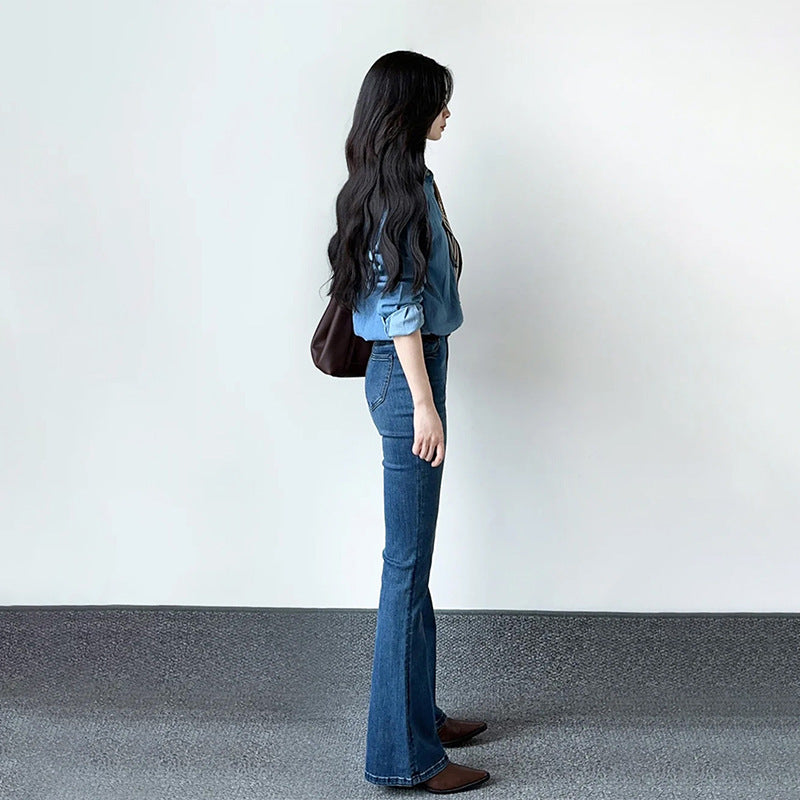 Vintage High-Waist Flared Jeans