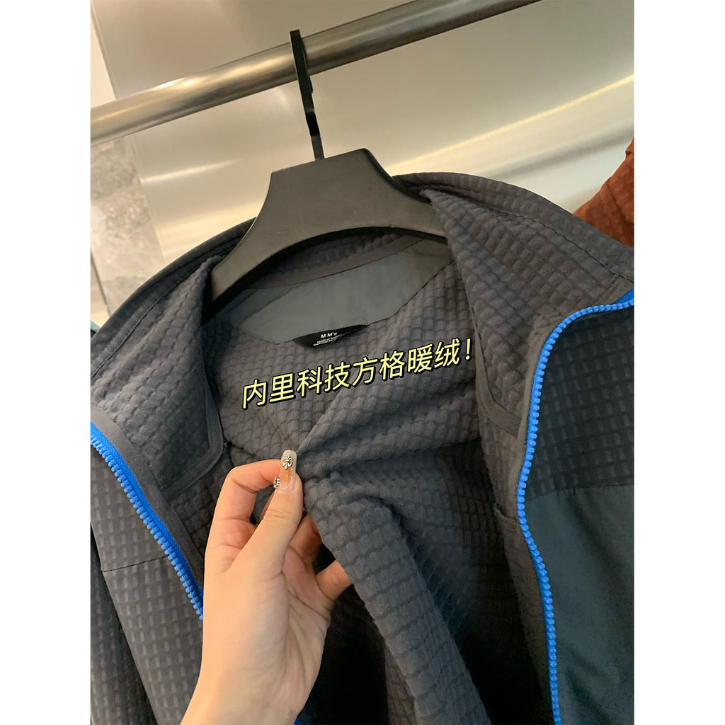 Grid-Texture Tech Jacket
