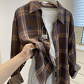Retro Plaid Long Sleeve Shirt