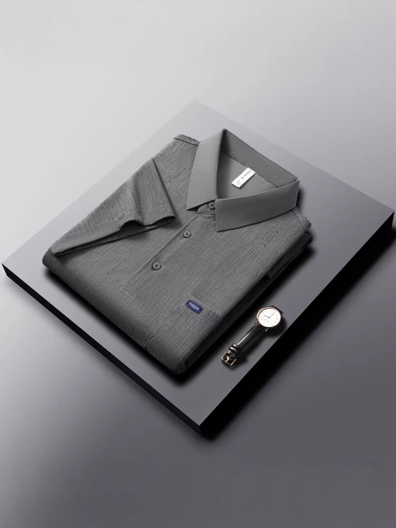Textured Ice Silk Polo