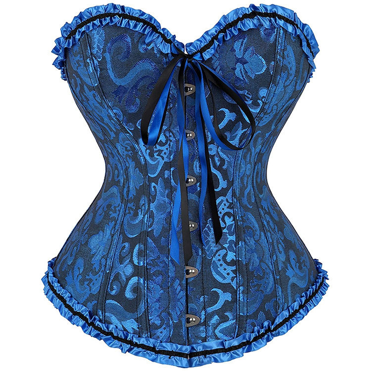 Royal Brocade Lace Up Corset Bustier