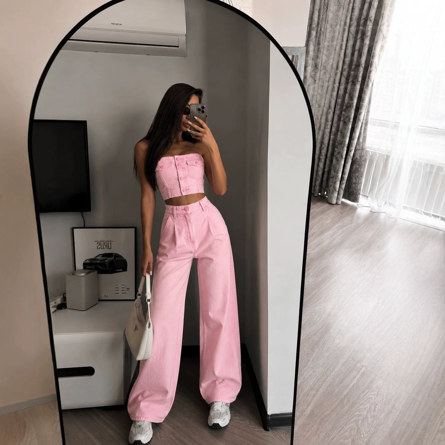 Denim Two Piece Set