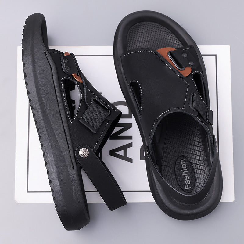 Men's Leather SandalsOutdoor Slippers
