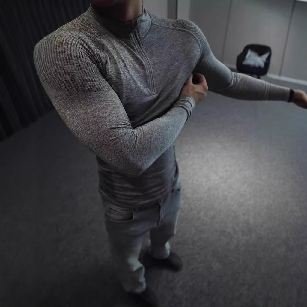 Seamless Zip-Up Training Top