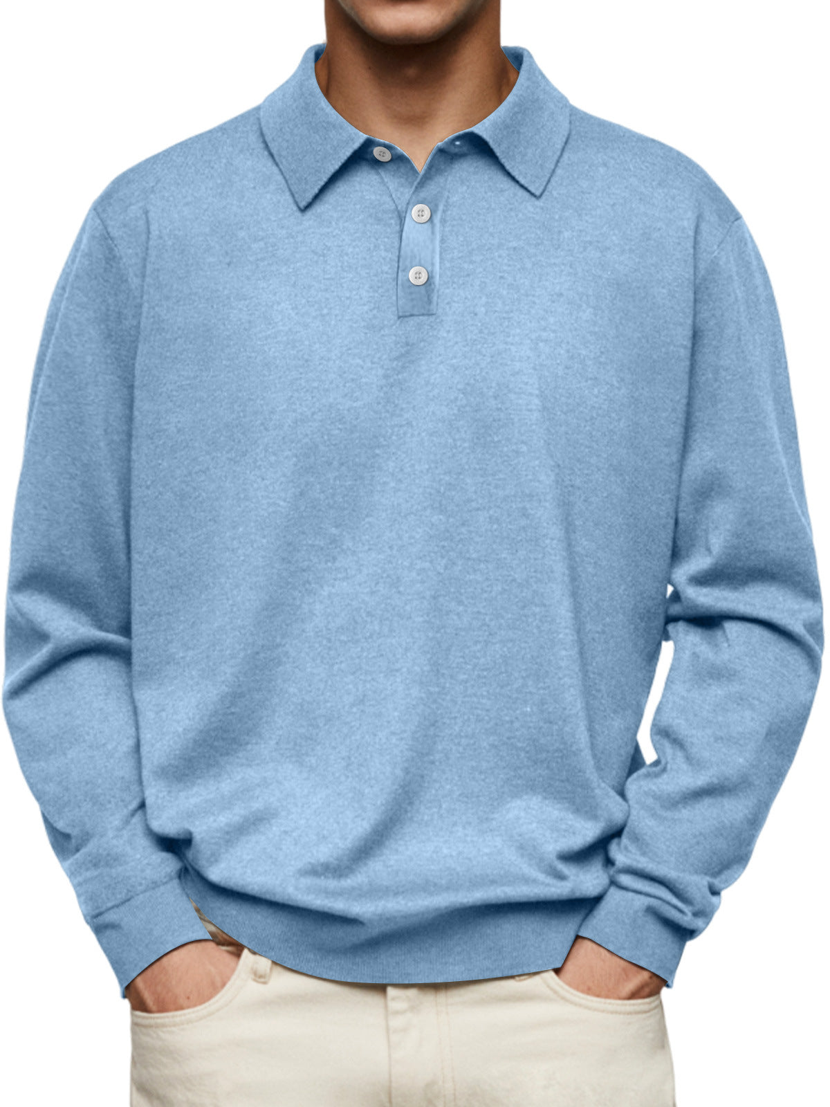 Long Sleeve Knit Polo