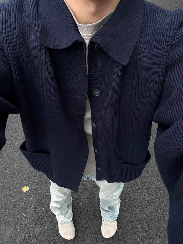 Knit Collared Cardigan Jacket