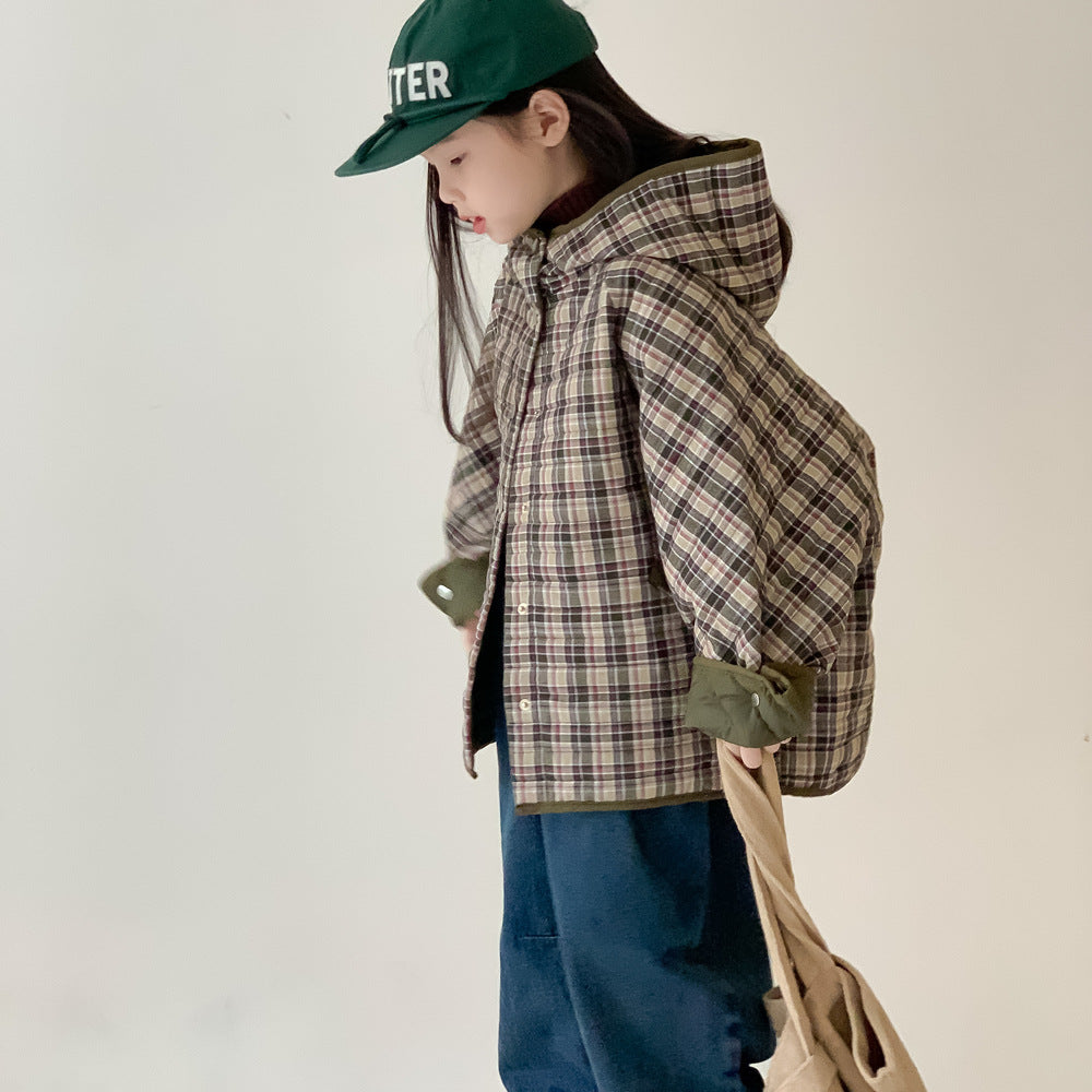 Kids' Plaid Padded Jacket