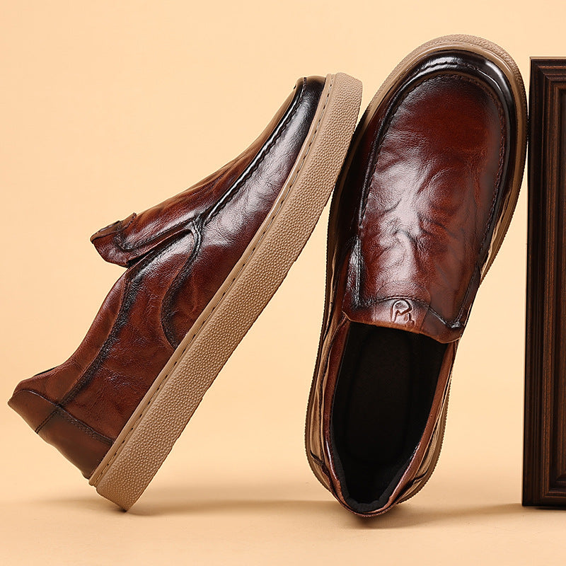 Men's Genuine Leather Slip-On Loafers