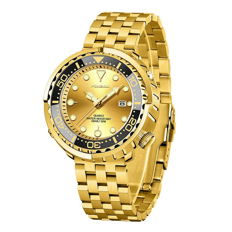 LIGE2023 cross-border exclusive FOXBOX men's quartz watch three-hand date waterproof watch business men's watch