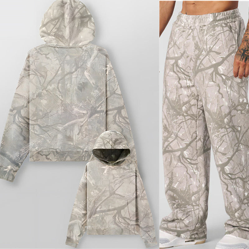 Camouflage Pattern Hoodie Set