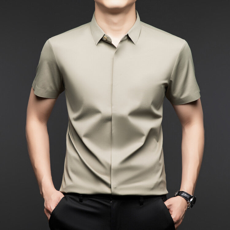 Mulberry silk short-sleeved shirt