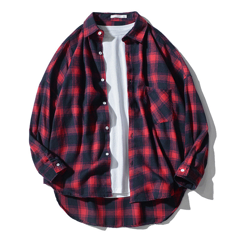 Plaid Long-Sleeved Shirts