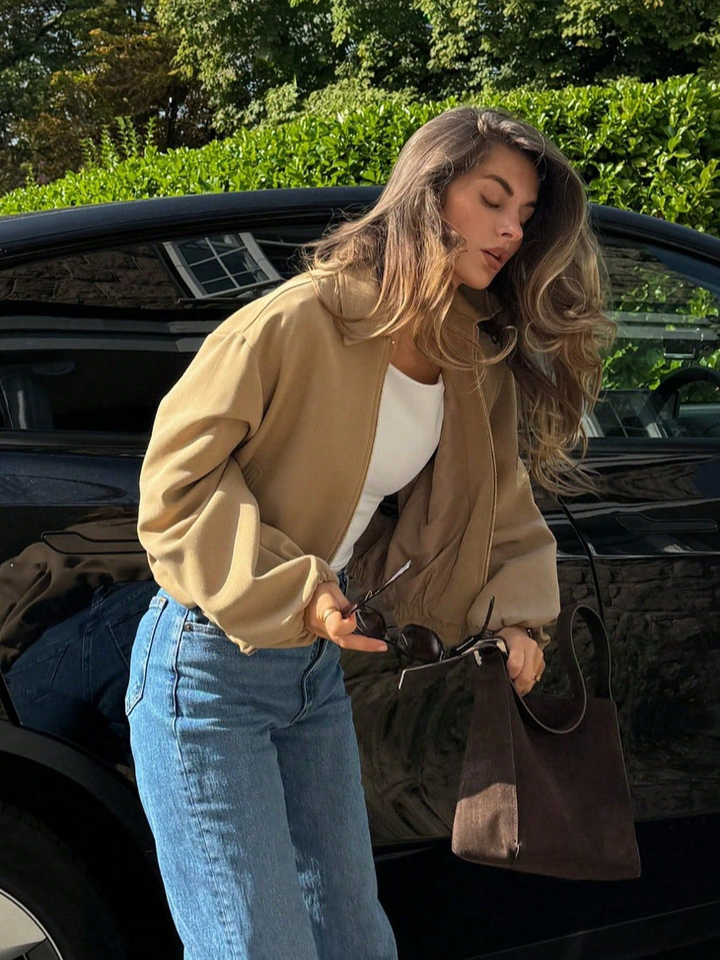 Women's Puff-Hem Cropped Jacket