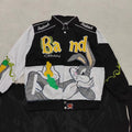 Cartoon Embroidered Varsity Jacket