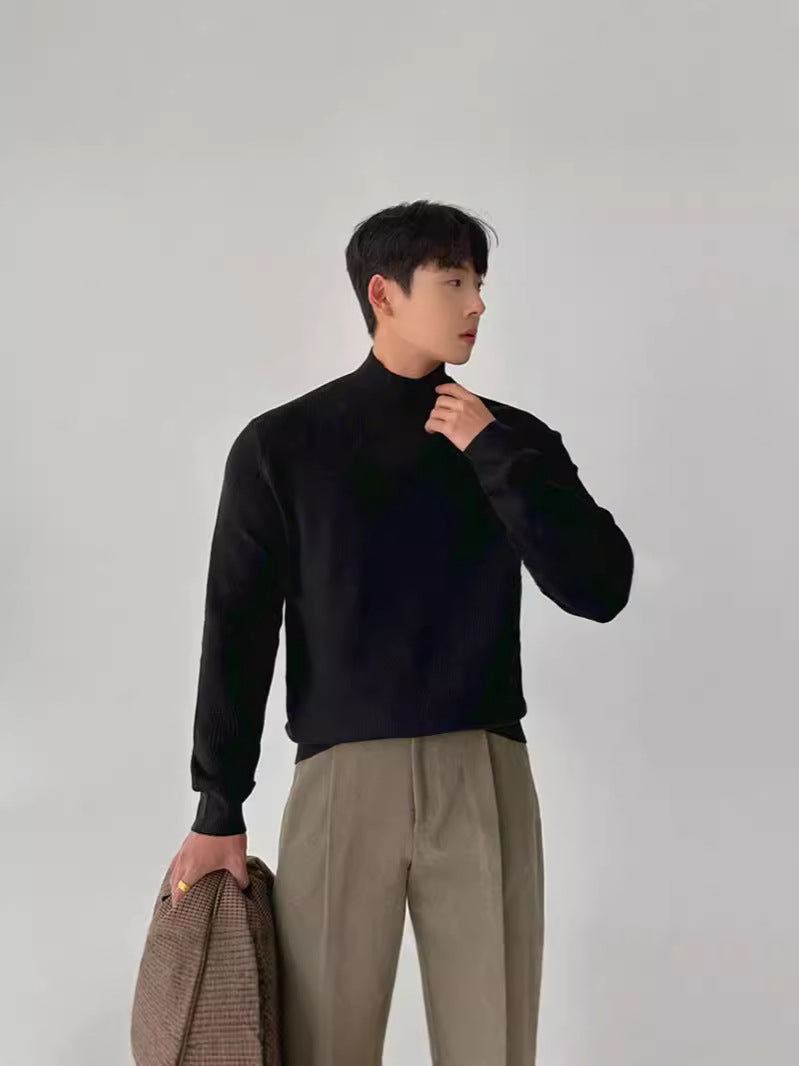Men's Slim-Fit Mock Turtleneck Knit Sweater