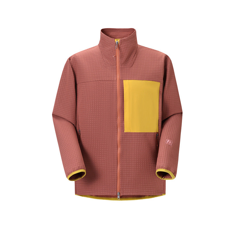 Grid-Texture Tech Jacket