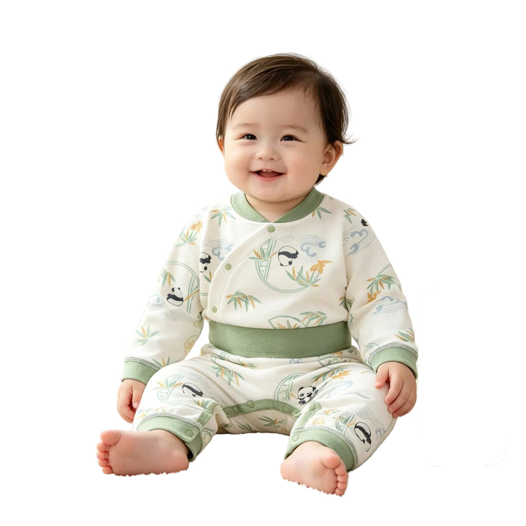 Cotton Kids' Long-Sleeve Pants Set