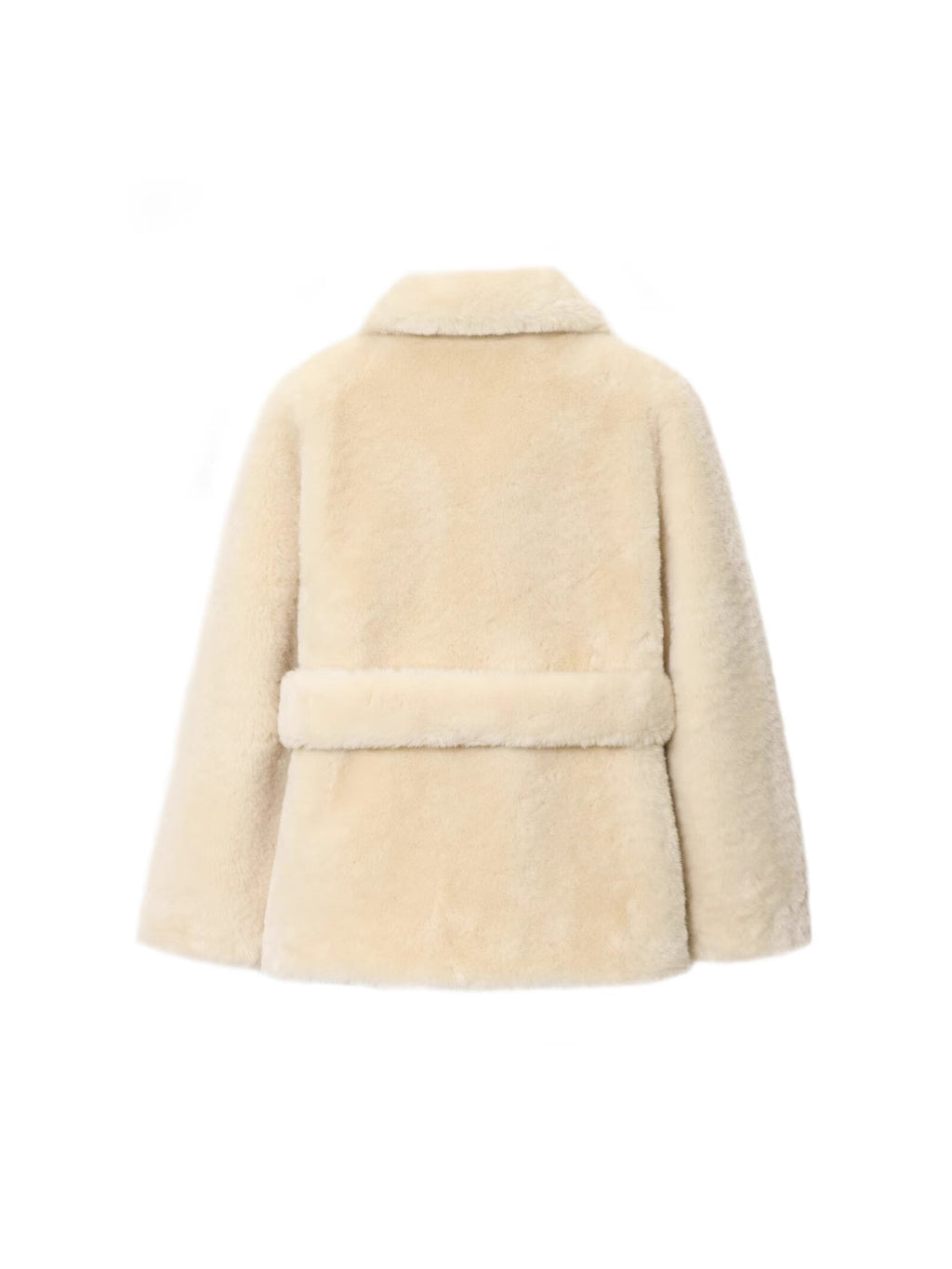 Women's Belted Faux Fur Wrap Coat