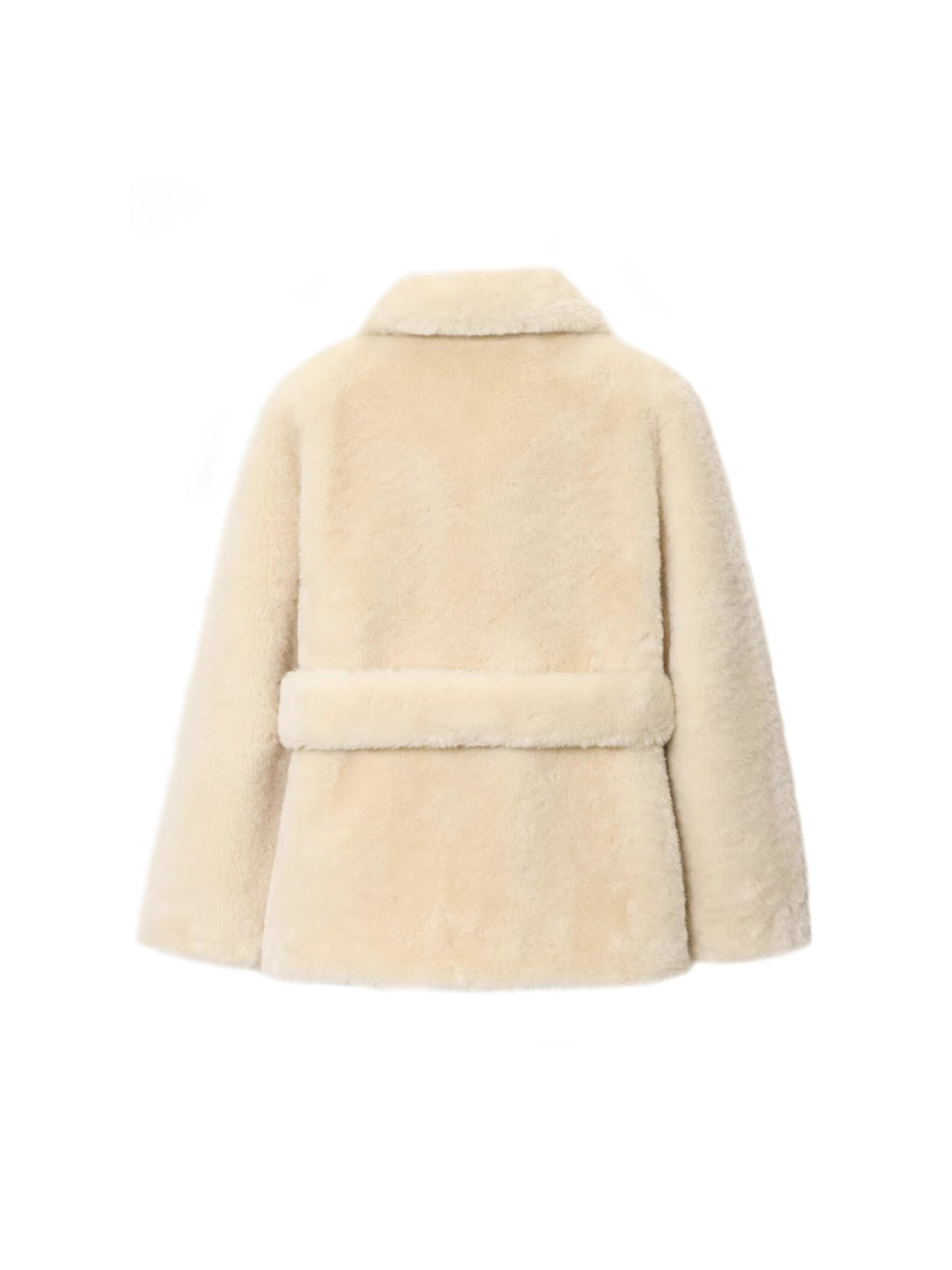 Women's Belted Faux Fur Wrap Coat