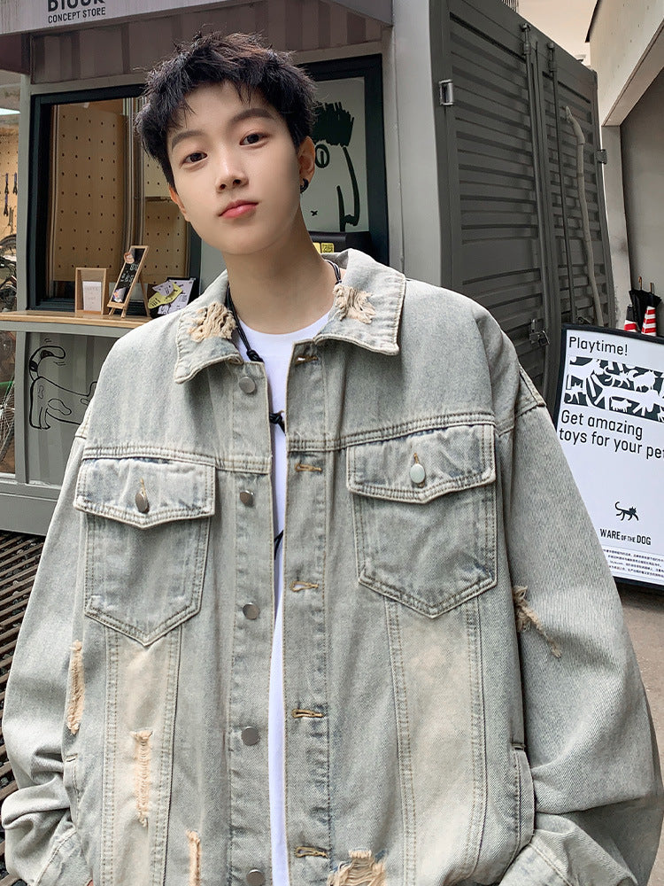 Premium Distressed Denim Jacket