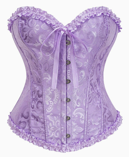 Royal Brocade Lace Up Corset Bustier
