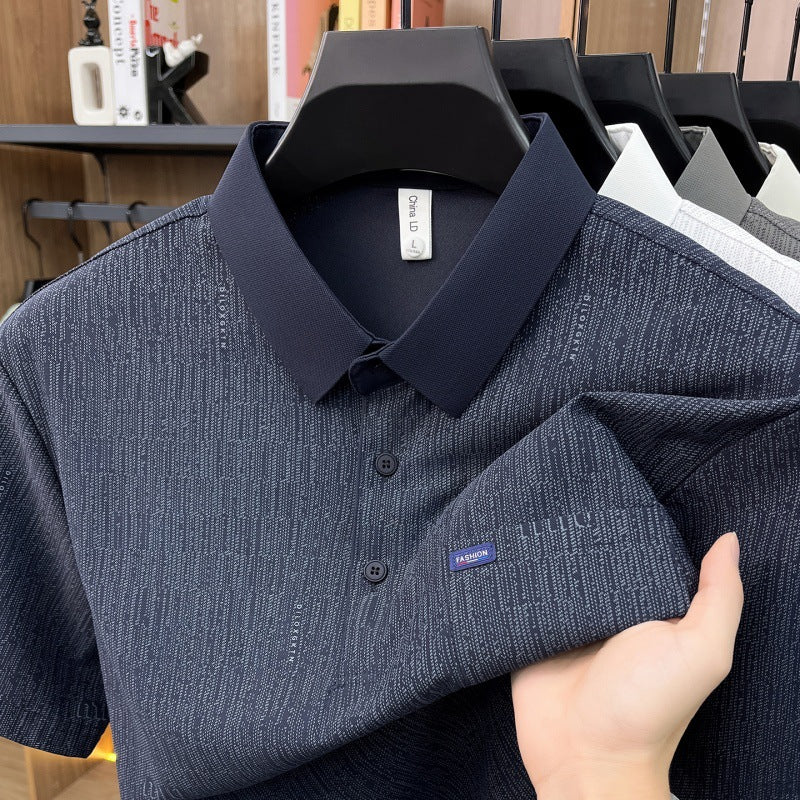 Textured Ice Silk Polo