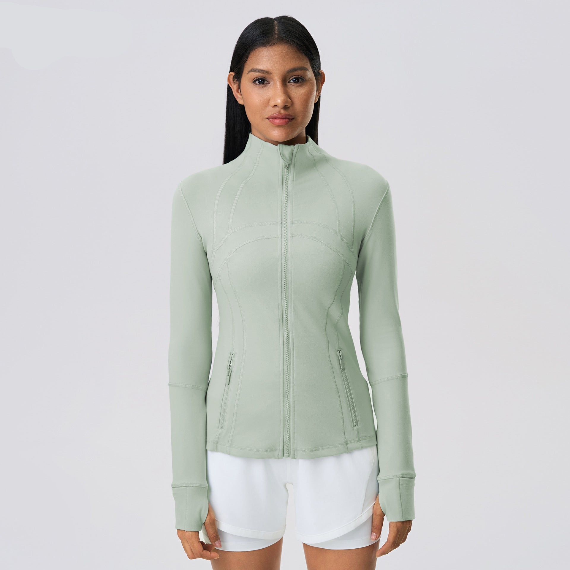 Slim-Fit Stand Collar Sports Jacket