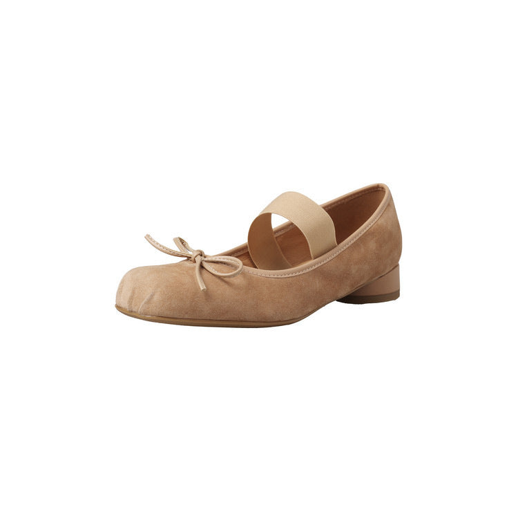 Square-Toe Bow Mary Janes