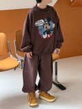 Kids' Fleece-Lined Cartoon Two-Piece Set