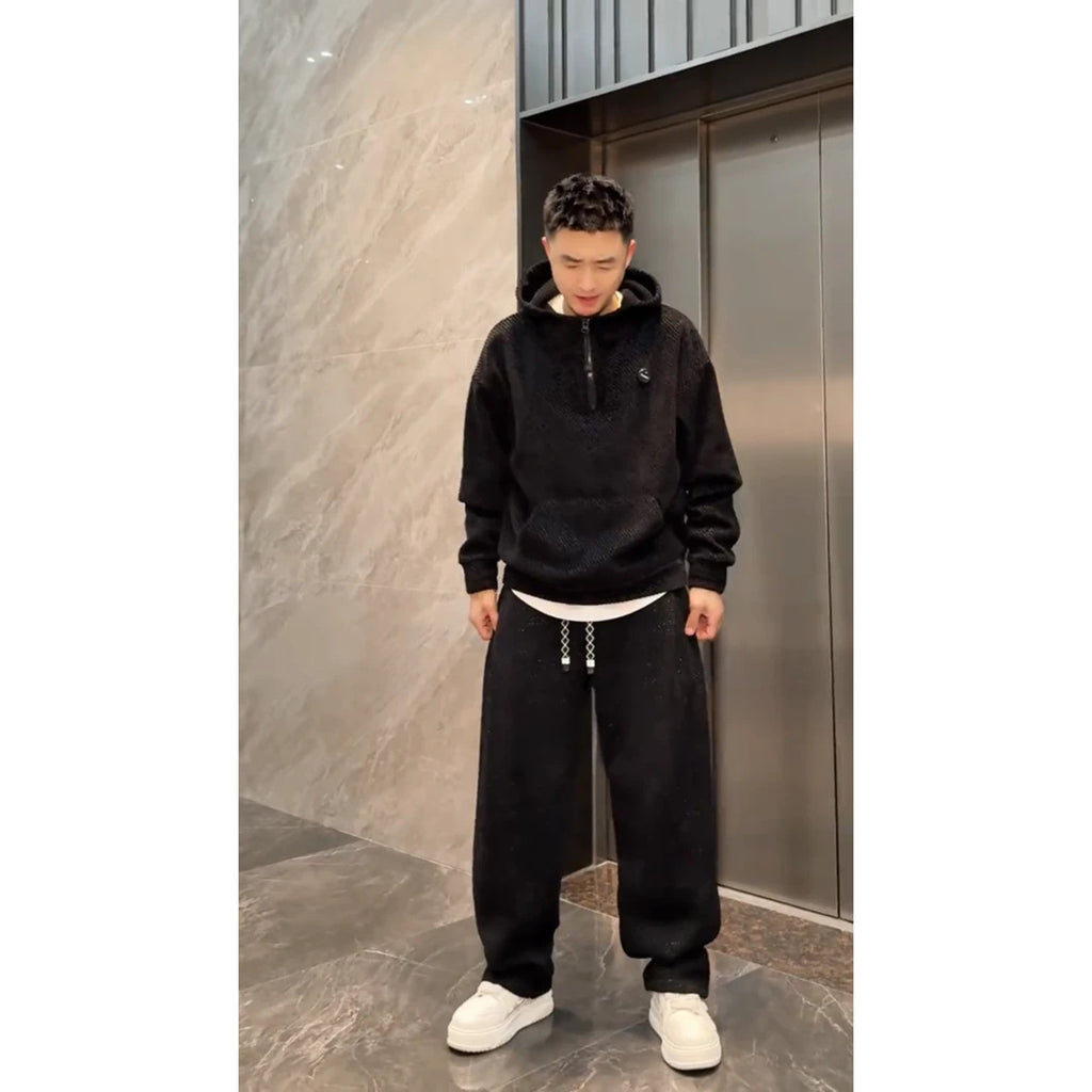 Fleece Drawstring Leisure Set