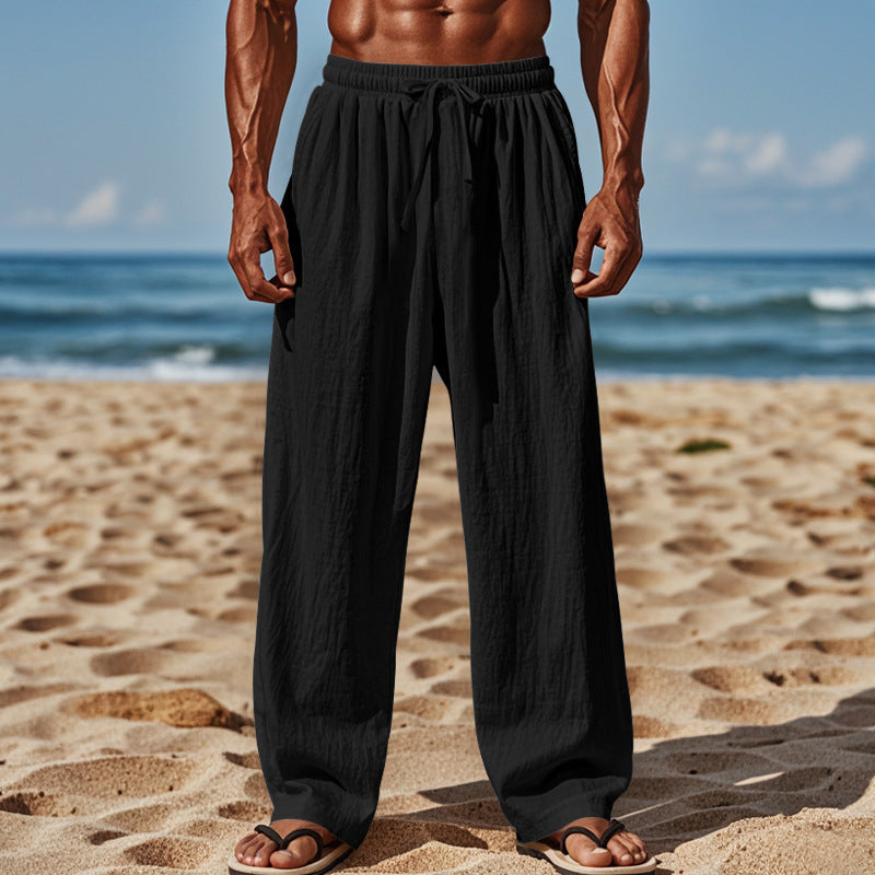 Men's Loose-Fit Wide-Leg Trousers