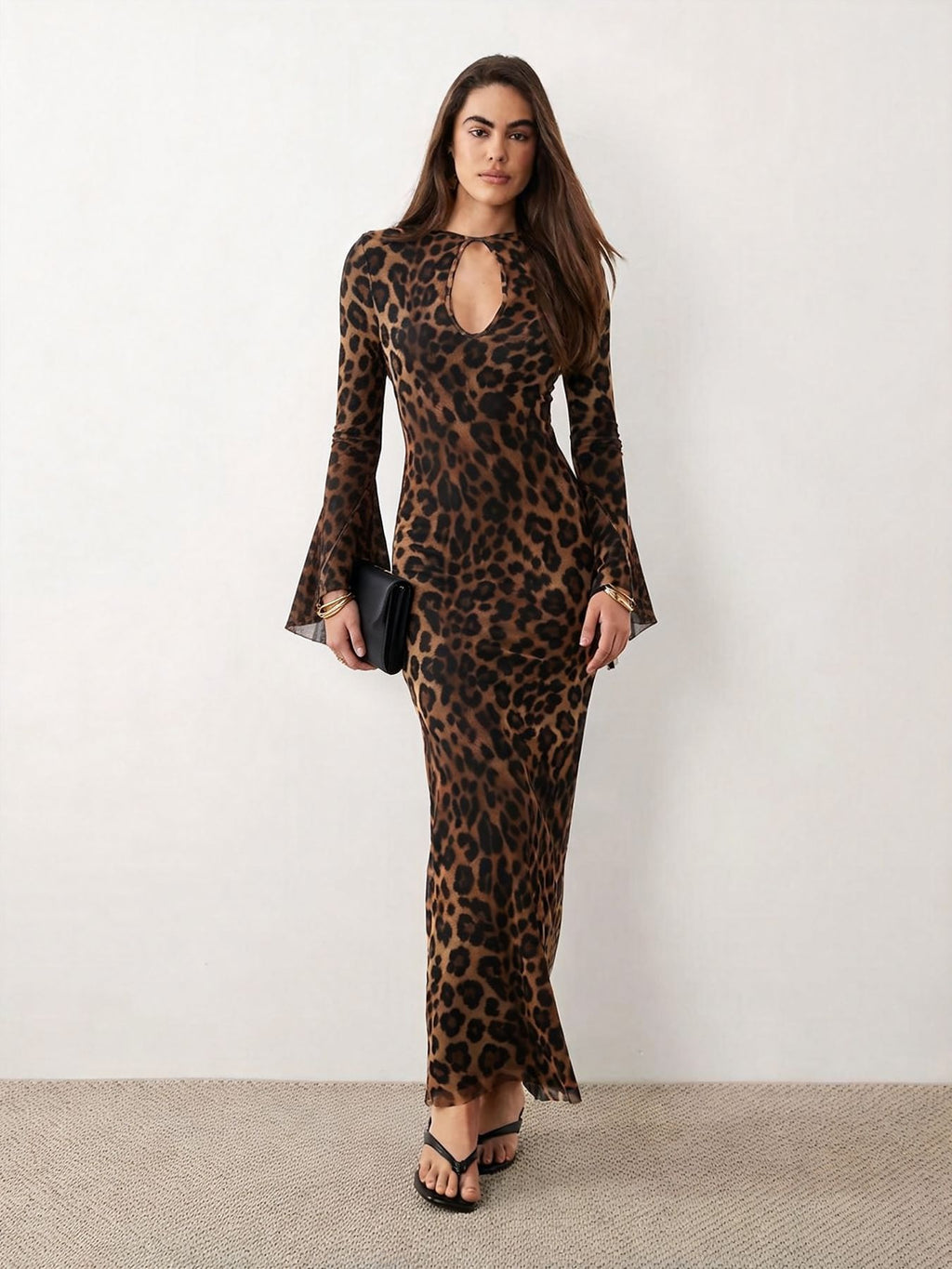 Leopard-Print Maxi Dress