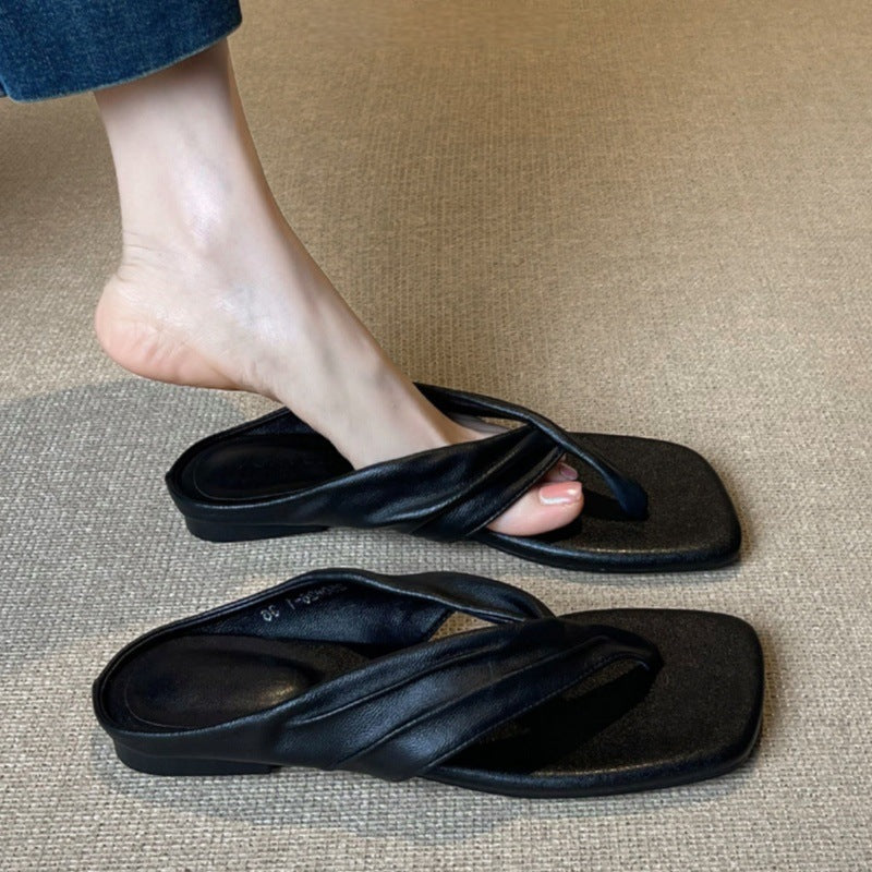 Soft Leather Flip-Flops