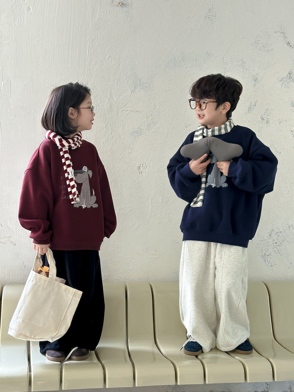 Kids' Puppy-Print Fleece Sweatshirt