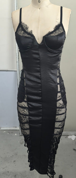 The Lace Panel Corset Dress