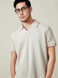 Men's Textured Polo Shirt