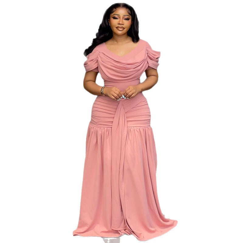 Pleated Bodycon Midi Dress