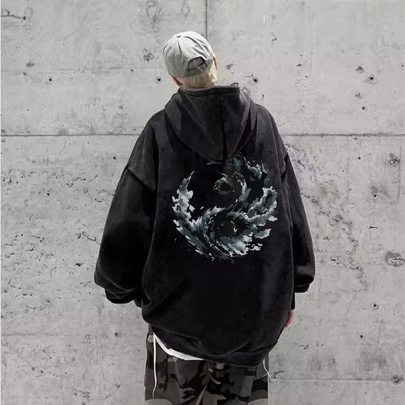 Oversized Print Hoodie