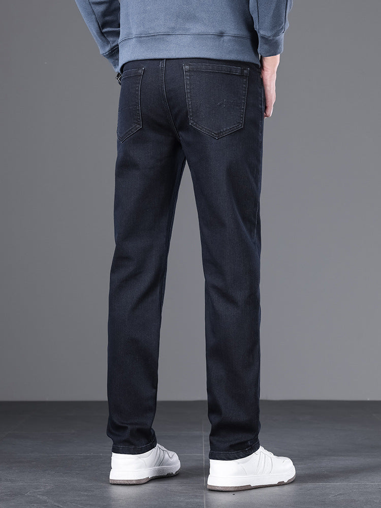 Premium Cotton-Stretch Straight Leg Jeans