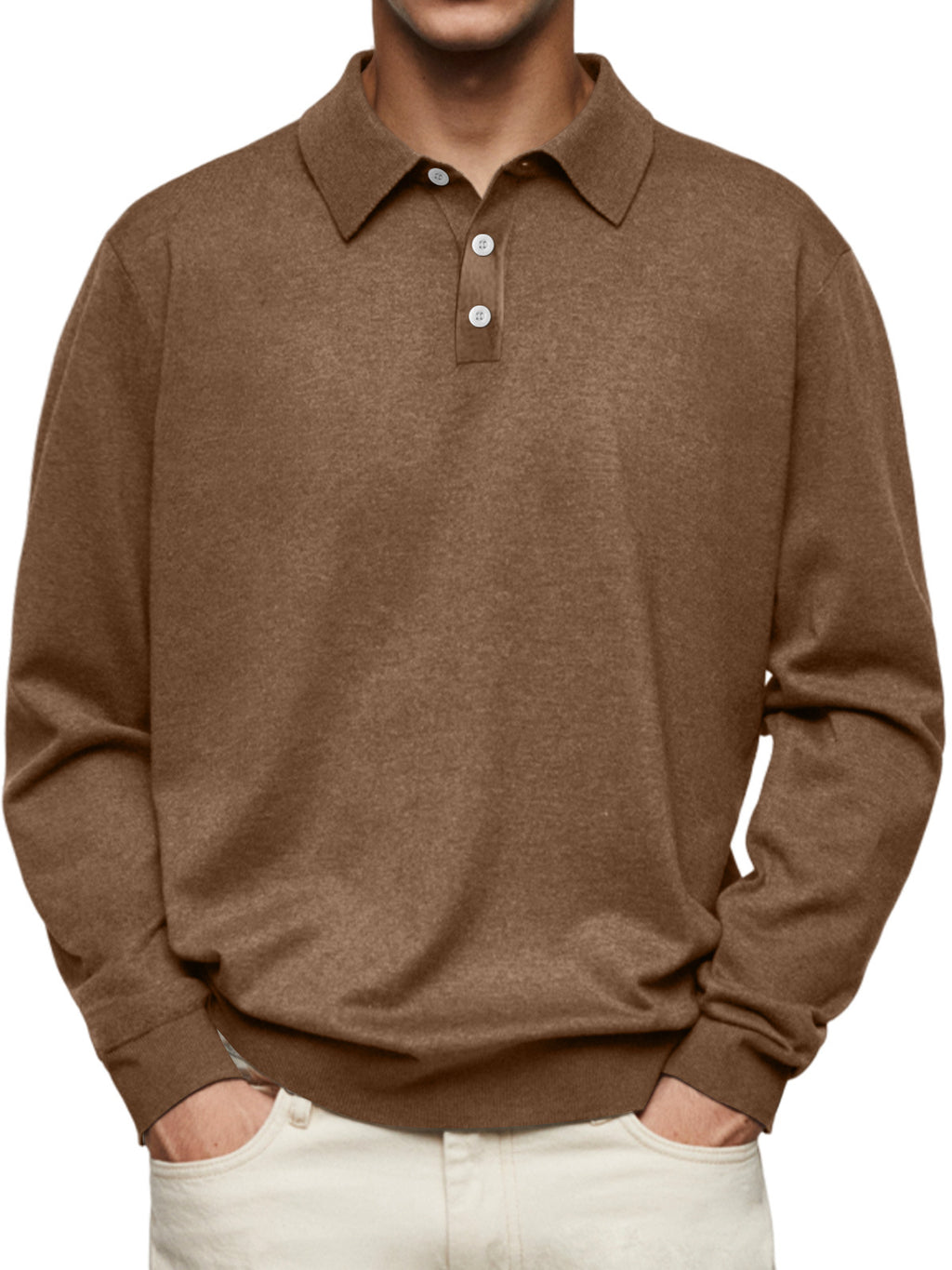 Long Sleeve Knit Polo