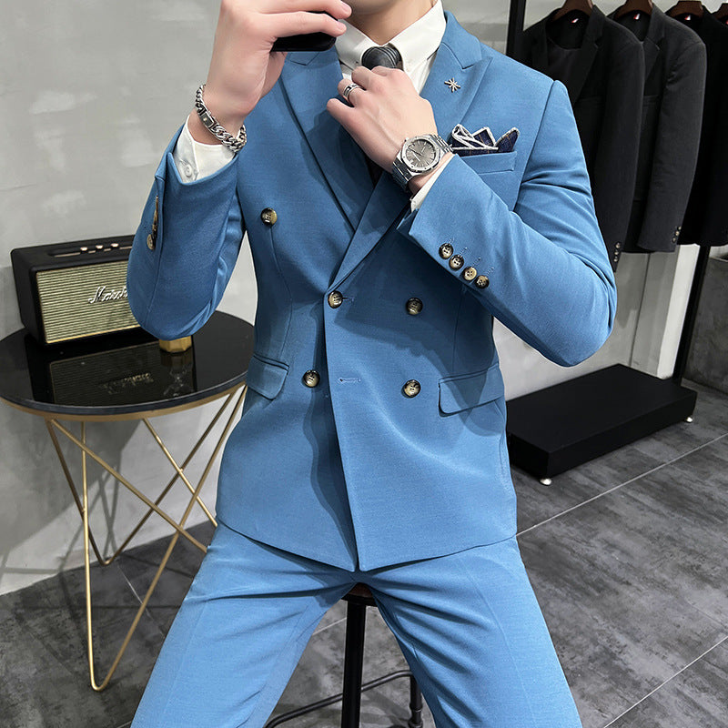 Modern Slim-Fit Three-Piece Suit