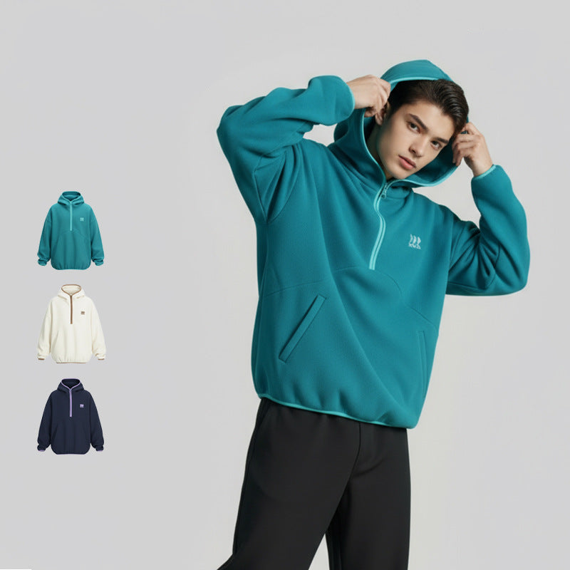 Technical Half-Zip Fleece Hoodie