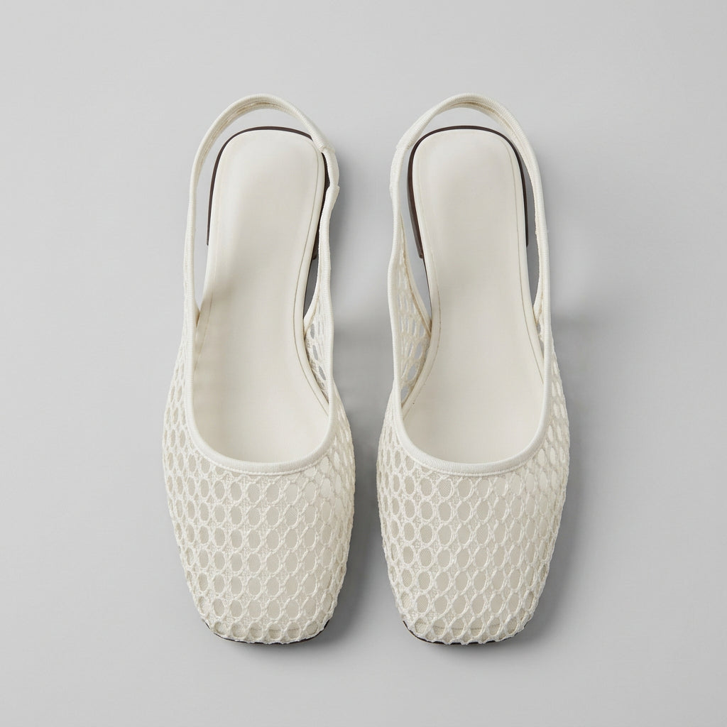 Mesh Slingback Flats