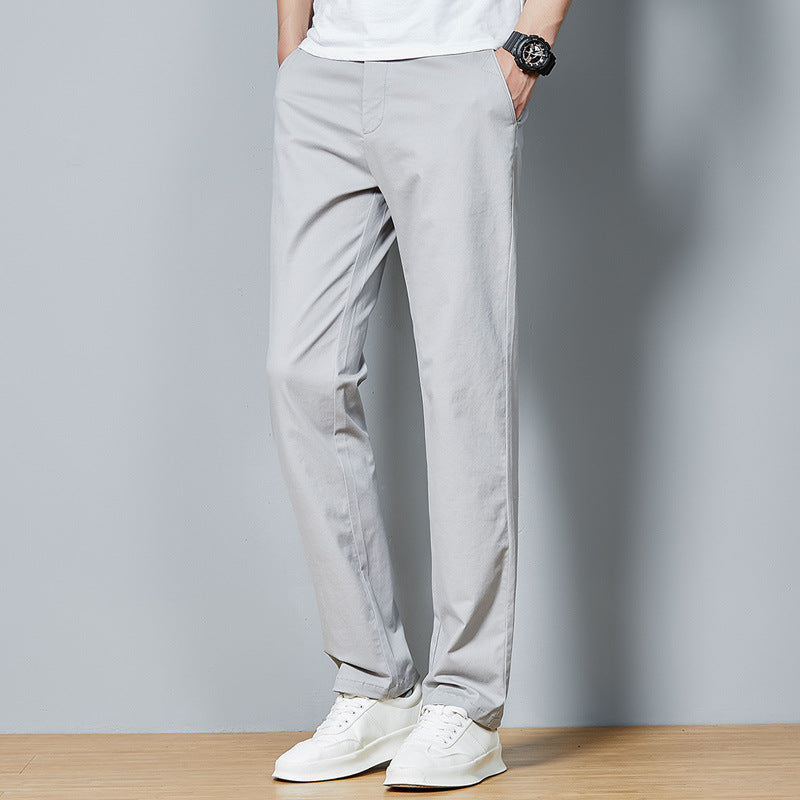 Casual Business Straight-Leg Slim-Fit Trousers